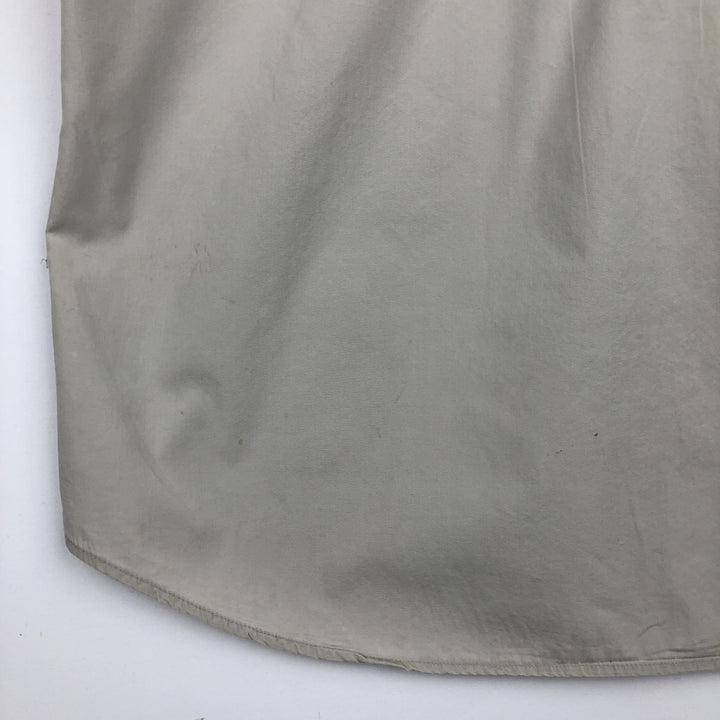 2000'S Columbia short-sleeved fishing shirt with hidden button-down collar, men's size XL equivalent. cotton Beige type Vintage Second Hand