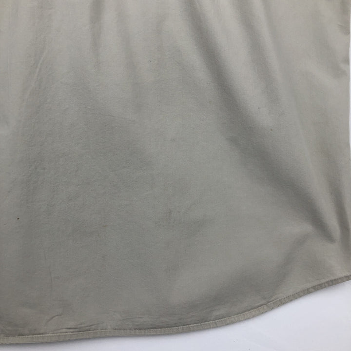 2000'S Columbia short-sleeved fishing shirt with hidden button-down collar, men's size XL equivalent. cotton Beige type Vintage Second Hand