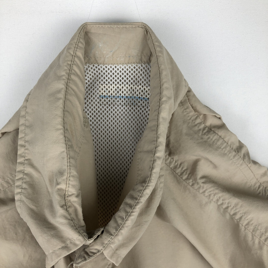 Columbia PFG OMNI-SHADE Omni-Shade Button-Down Short Sleeve Fishing Shirt Men's XL Nylon Beige type Vintage Second Hand