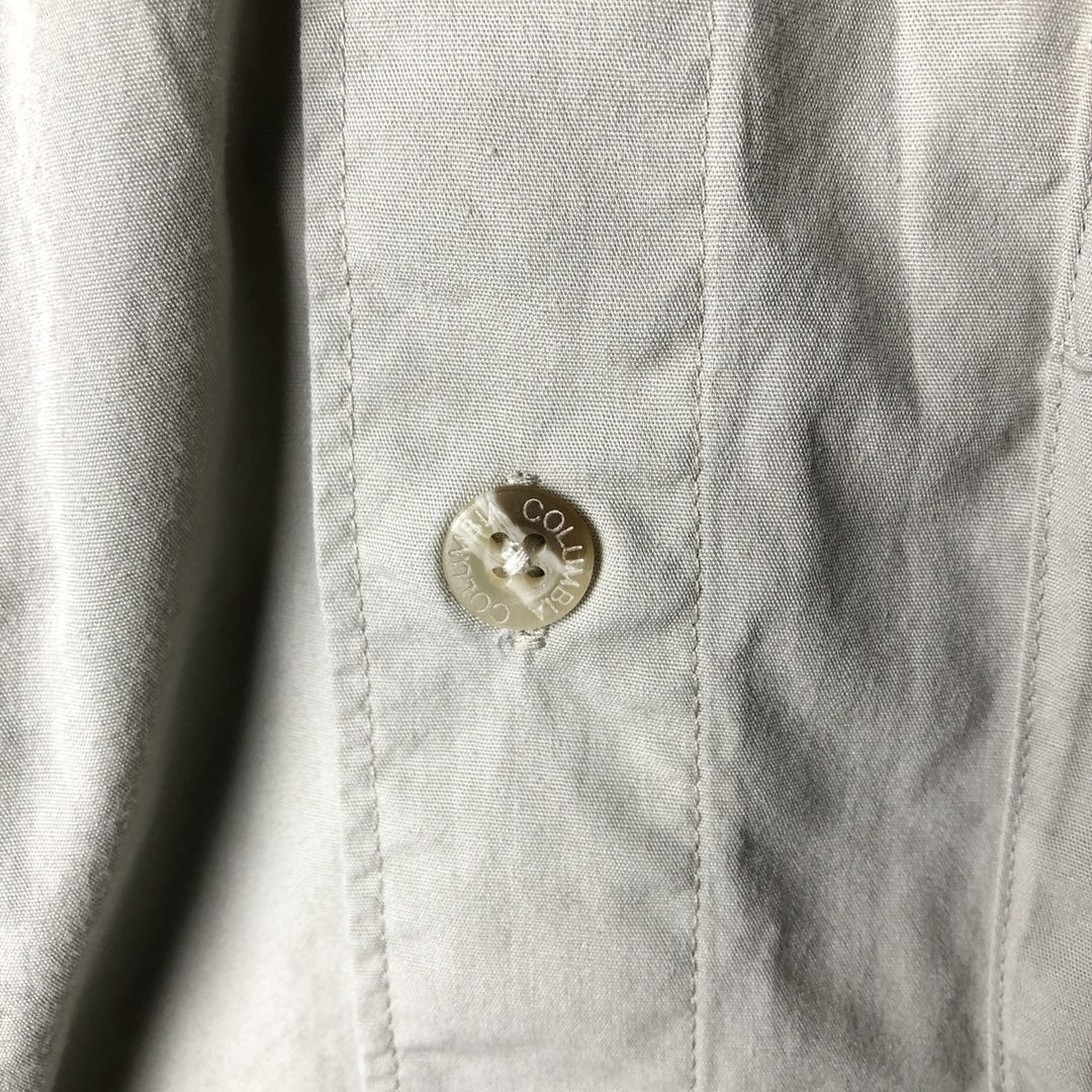00'S Columbia PFG Hidden Button Down Short Sleeve Fishing Shirt Men's XL cotton Beige type Vintage Second Hand