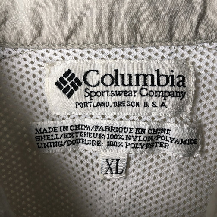 90s-00'S Columbia PFG Short Sleeve Fishing Shirt Men's XL Vintage Nylon Khaki type sage green Vintage Second Hand