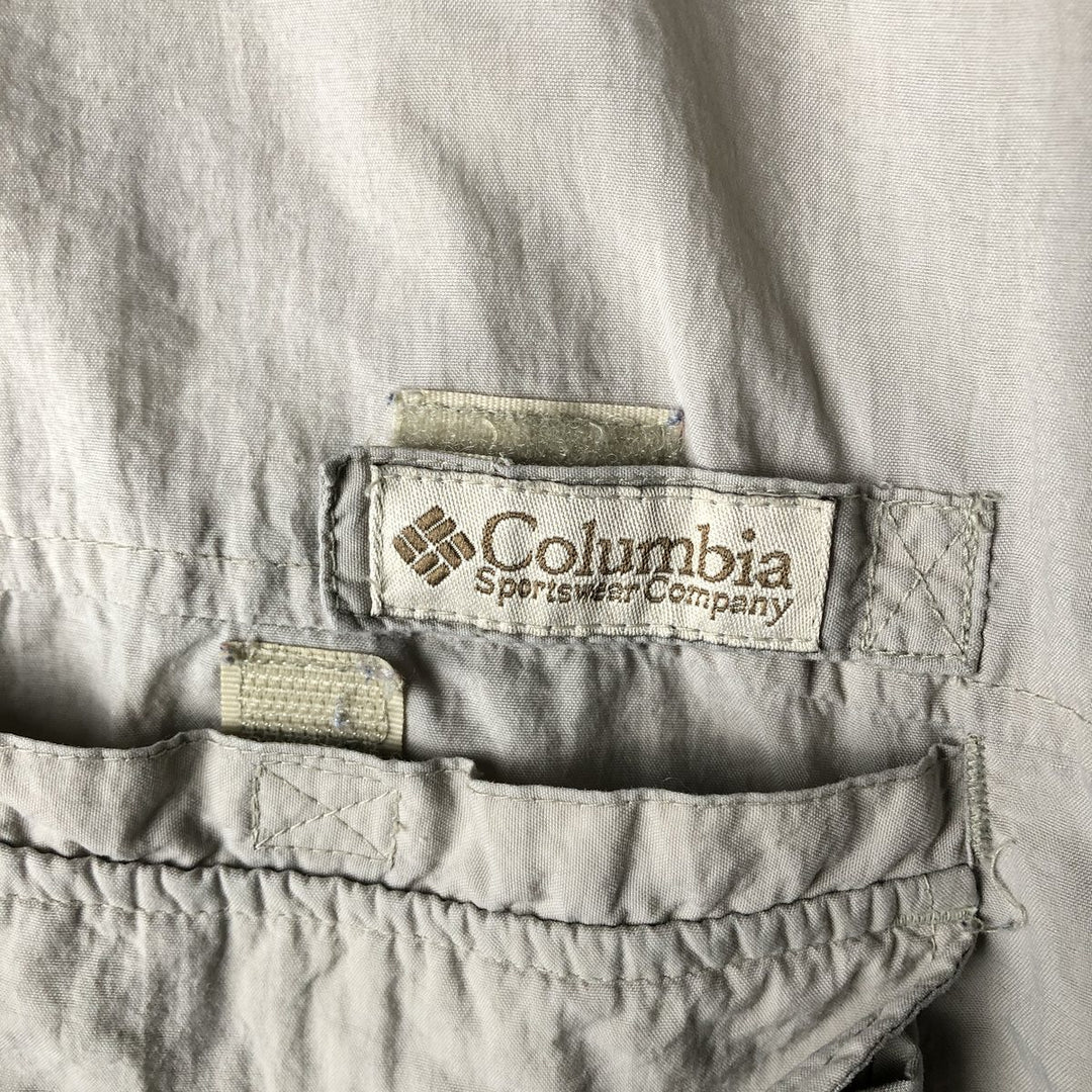90s-00'S Columbia PFG Short Sleeve Fishing Shirt Men's XL Vintage Nylon Khaki type sage green Vintage Second Hand