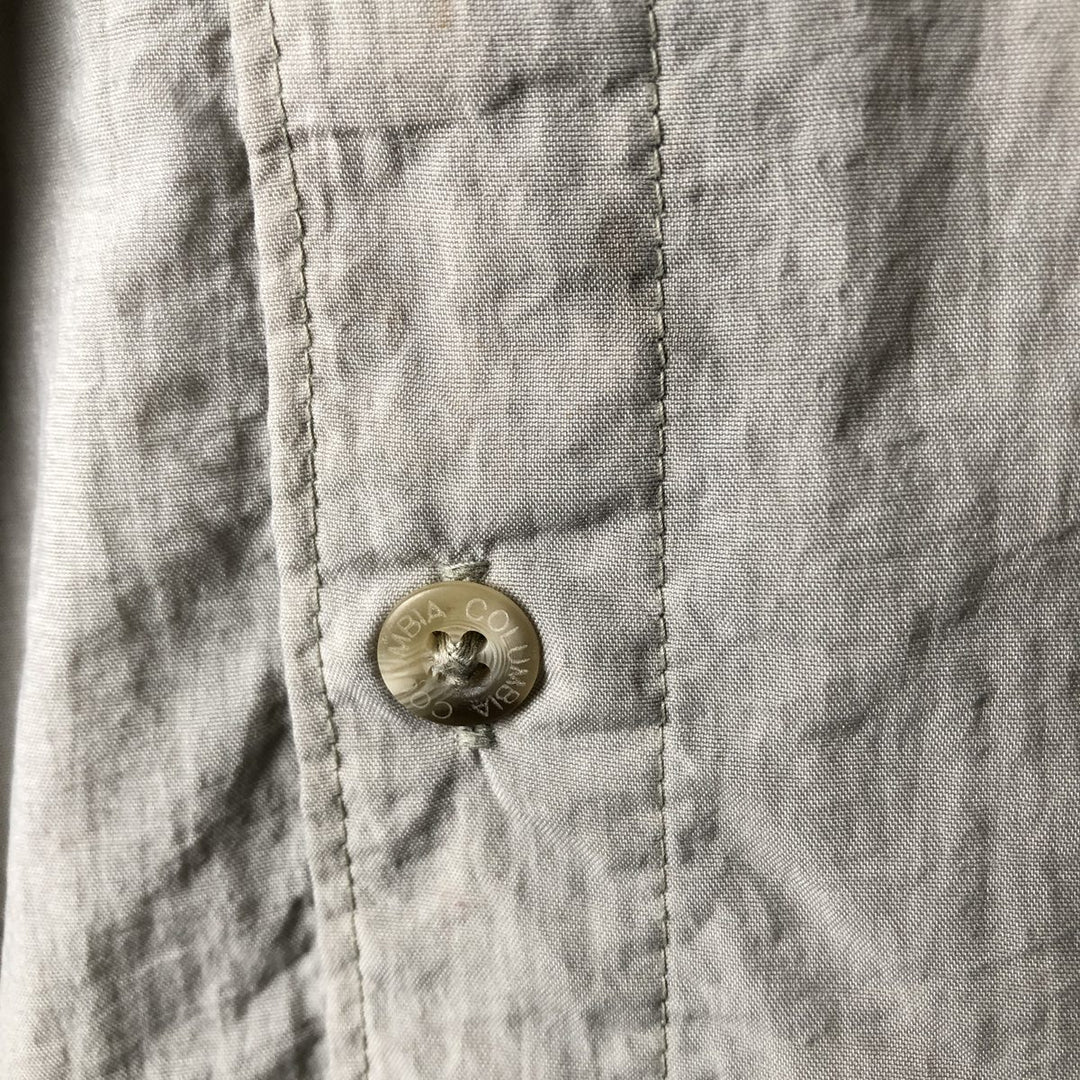90s-00'S Columbia PFG Short Sleeve Fishing Shirt Men's XL Vintage Nylon Khaki type sage green Vintage Second Hand