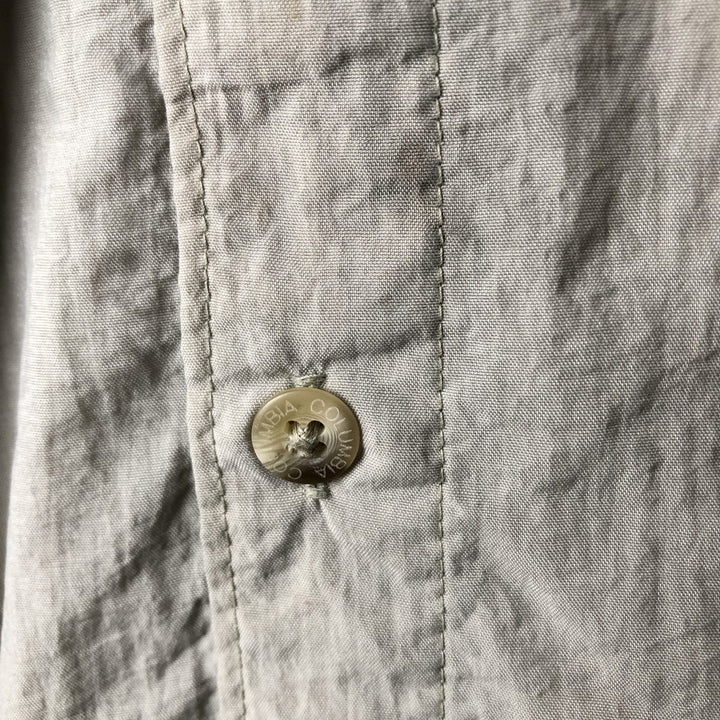 90s-00'S Columbia PFG Short Sleeve Fishing Shirt Men's XL Vintage Nylon Khaki type sage green Vintage Second Hand