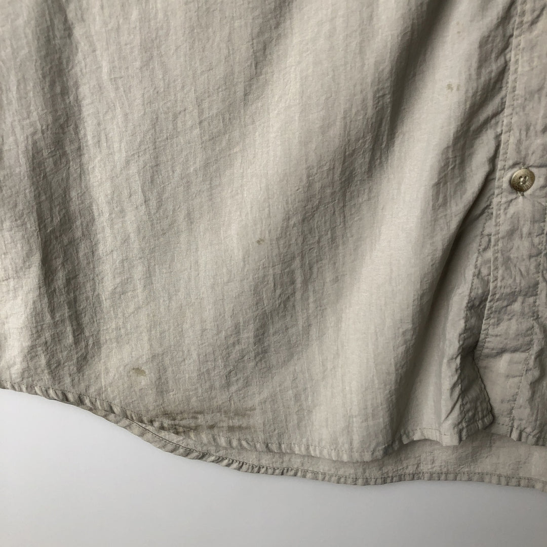90s-00'S Columbia PFG Short Sleeve Fishing Shirt Men's XL Vintage Nylon Khaki type sage green Vintage Second Hand