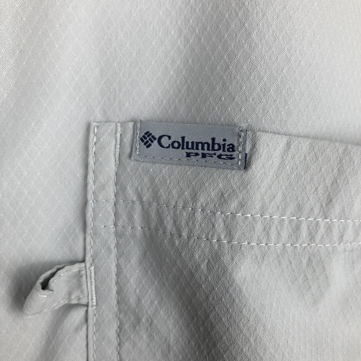 Columbia PFG OMNI-SHADE Short-Sleeve Fishing Shirt, Boxy Shirt, Men's Size XL (approx.) unclear gray type Vintage Second Hand