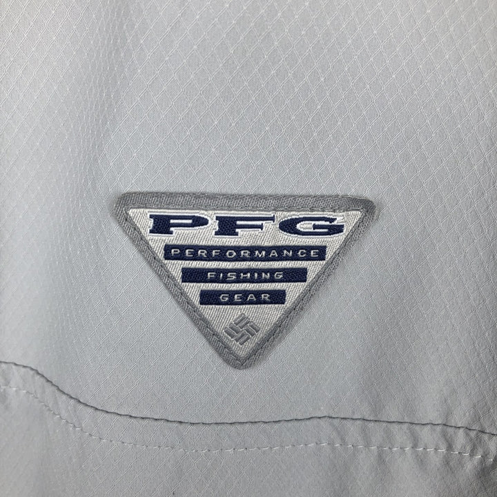 Columbia PFG OMNI-SHADE Short-Sleeve Fishing Shirt, Boxy Shirt, Men's Size XL (approx.) unclear gray type Vintage Second Hand