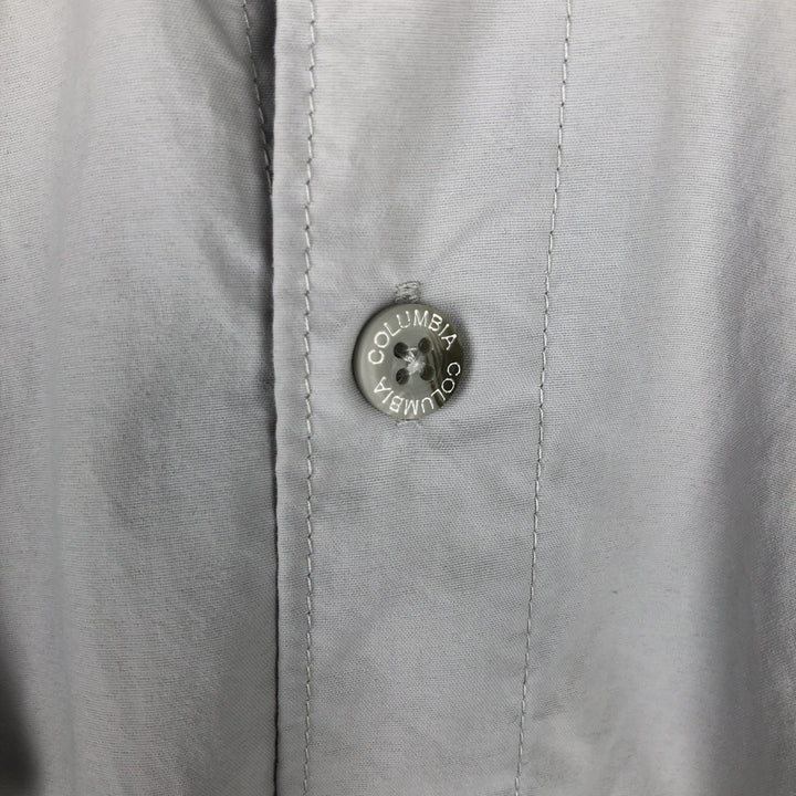 Columbia PFG BAHAMA OMNI-SHADE Omni-Shade Button-Down Short Sleeve Fishing Shirt, Men's XL Nylon gray type Vintage Second Hand