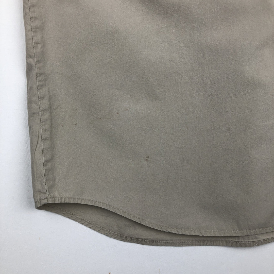 Columbia PFG Hidden Button Down Short Sleeve Fishing Shirt, Men's XL cotton Beige type Vintage Second Hand