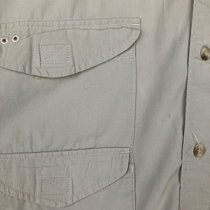 2000'S Columbia PFG Short-Sleeve Fishing Shirt, Men's Size L (approx.) cotton Beige type Vintage Second Hand