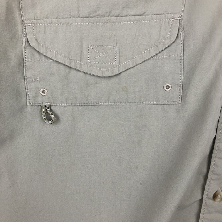 2000'S Columbia PFG Short-Sleeve Fishing Shirt, Men's Size L (approx.) cotton Beige type Vintage Second Hand