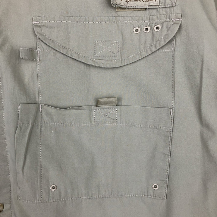 2000'S Columbia PFG Short-Sleeve Fishing Shirt, Men's Size L (approx.) cotton Beige type Vintage Second Hand