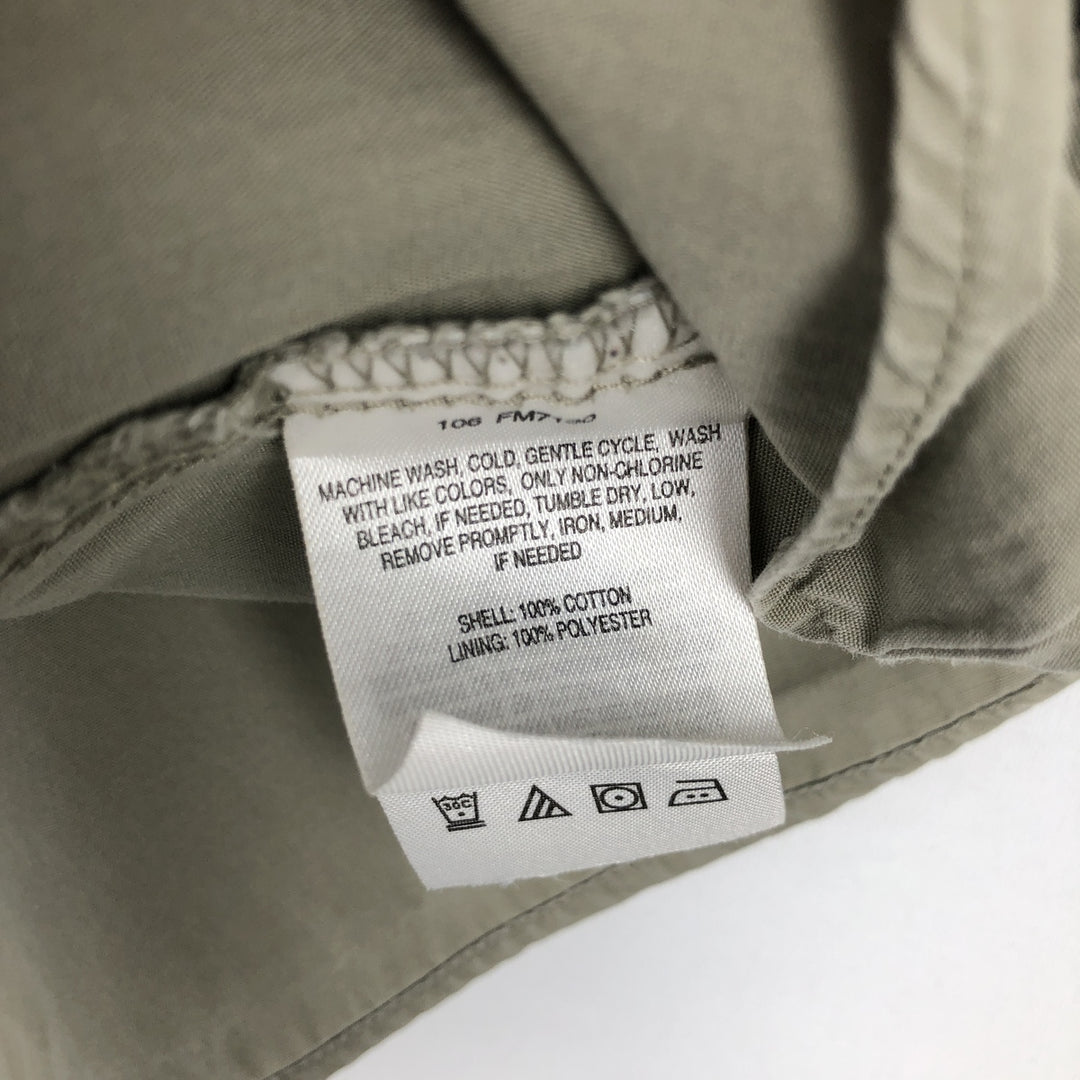 Columbia Men's Short-Sleeve Fishing Shirt with Hidden Button-Down, Size XL (approx.) cotton Khaki type sage green Vintage Second Hand