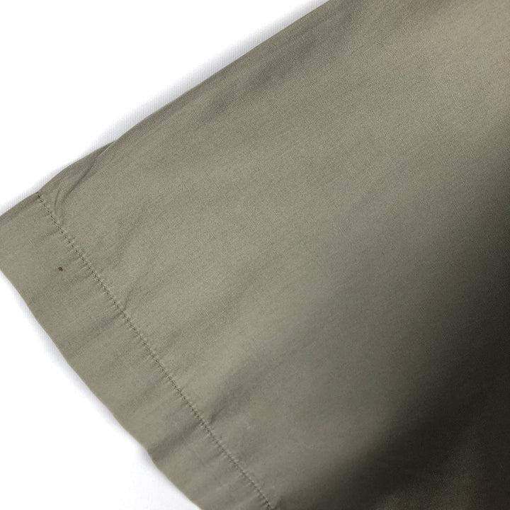 Columbia Men's Short-Sleeve Fishing Shirt with Hidden Button-Down, Size XL (approx.) cotton Khaki type sage green Vintage Second Hand