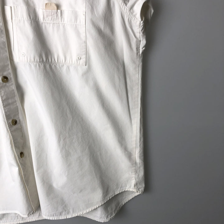 Columbia PFG Hidden Button-Down Short Sleeve Fishing Shirt, Men's Medium cotton white type Vintage Second Hand