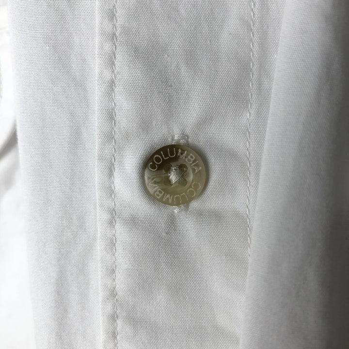 2000'S Columbia short-sleeved fishing shirt with hidden button-down collar, men's size XL equivalent. cotton white type Vintage Second Hand
