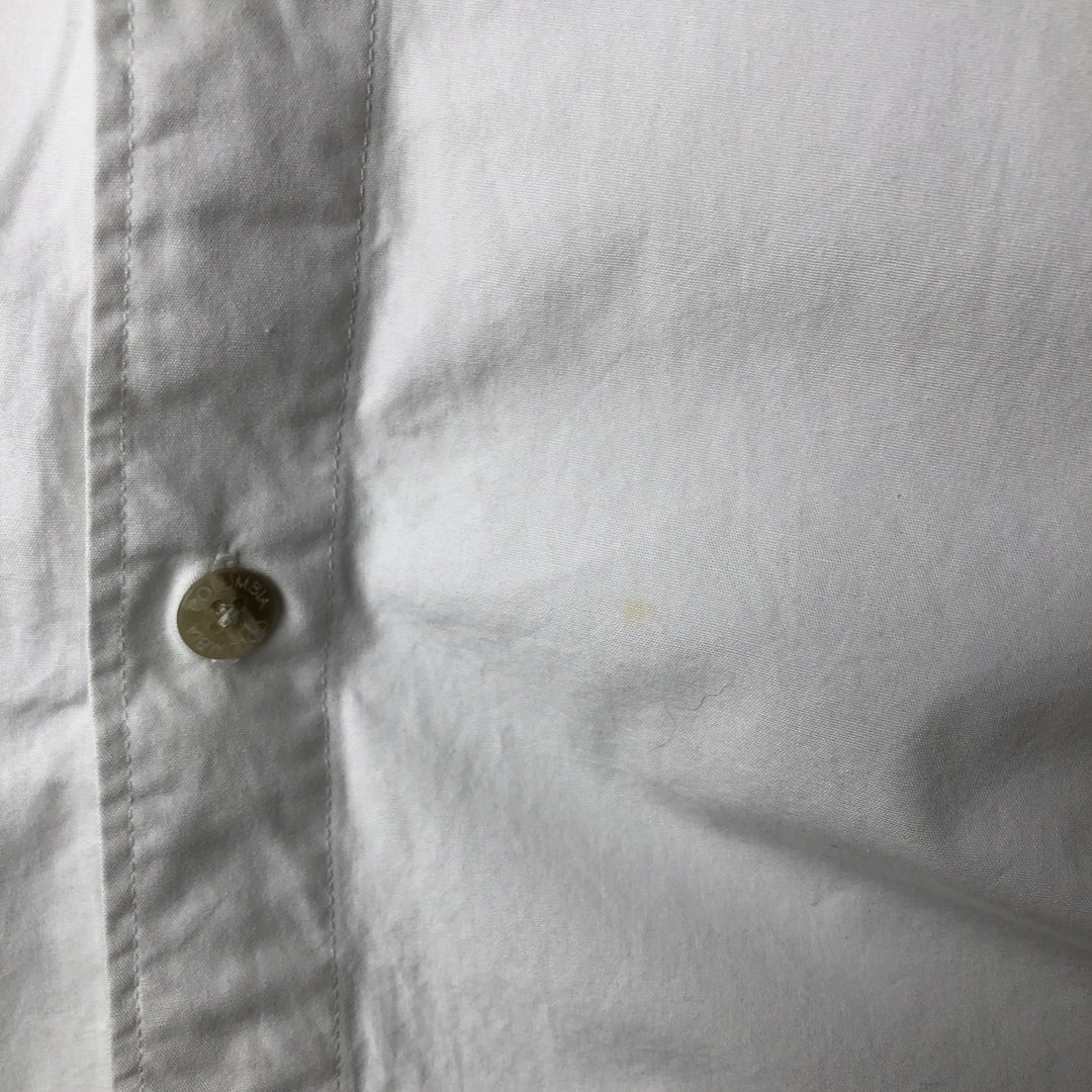 2000'S Columbia short-sleeved fishing shirt with hidden button-down collar, men's size XL equivalent. cotton white type Vintage Second Hand