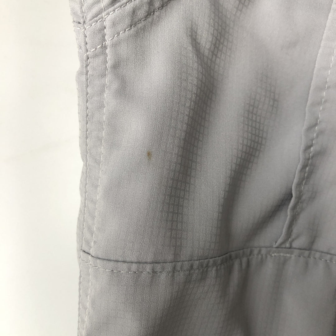 Columbia PFG OMNI-SHADE Omni-Shade Short-Sleeve Fishing Shirt with Hidden Button-Down, Men's Size M (approx.) polyester gray type Vintage Second Hand