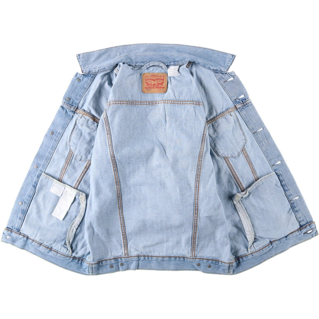 Levi's painted denim jacket (men's size L) cotton blue type Vintage Second Hand