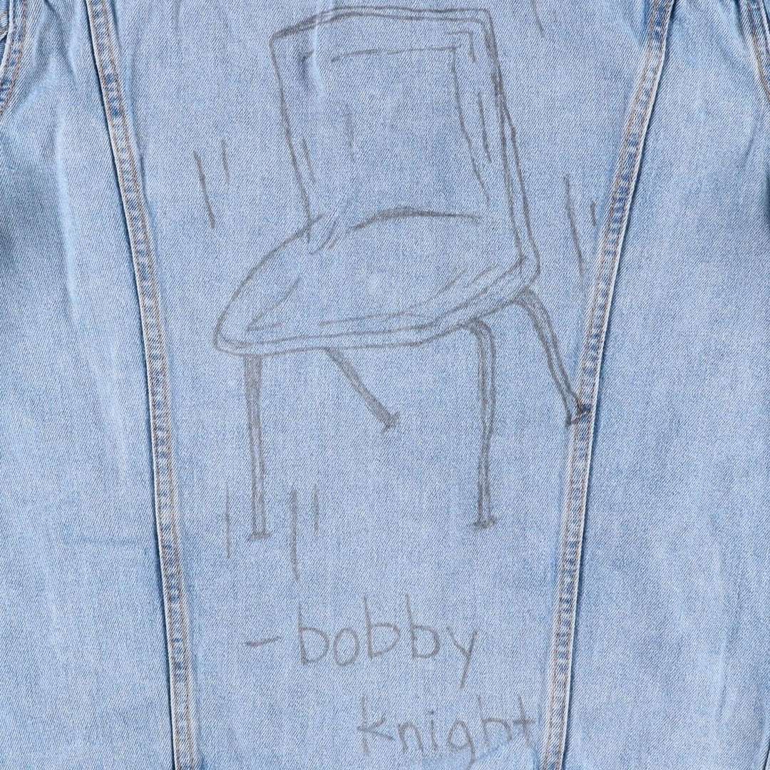 Levi's painted denim jacket (men's size L) cotton blue type Vintage Second Hand