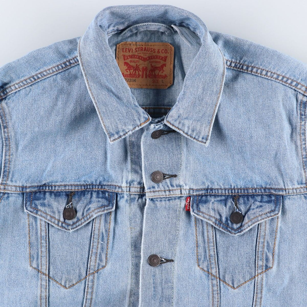 Levi's painted denim jacket (men's size L) cotton blue type Vintage Second Hand