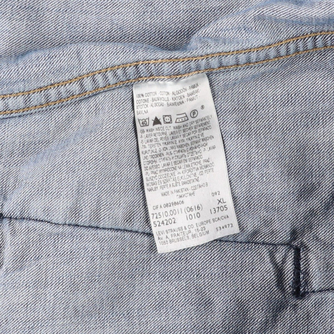 Levi's Euro Model Denim Jacket, Men's XL cotton blue type Vintage Second Hand