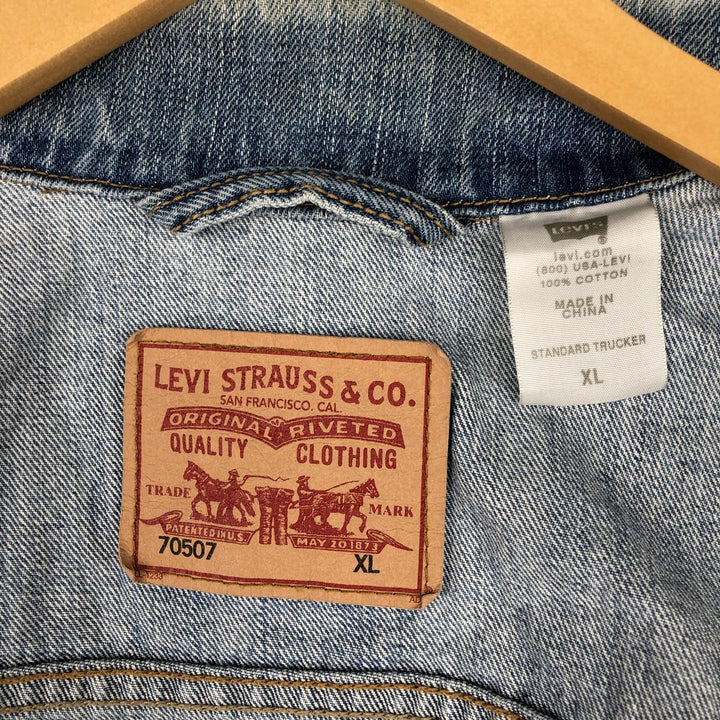 Levi's STANDARD TRUCKER 70507-0034 Denim Jacket (Men's XL equivalent) cotton blue type Vintage Second Hand