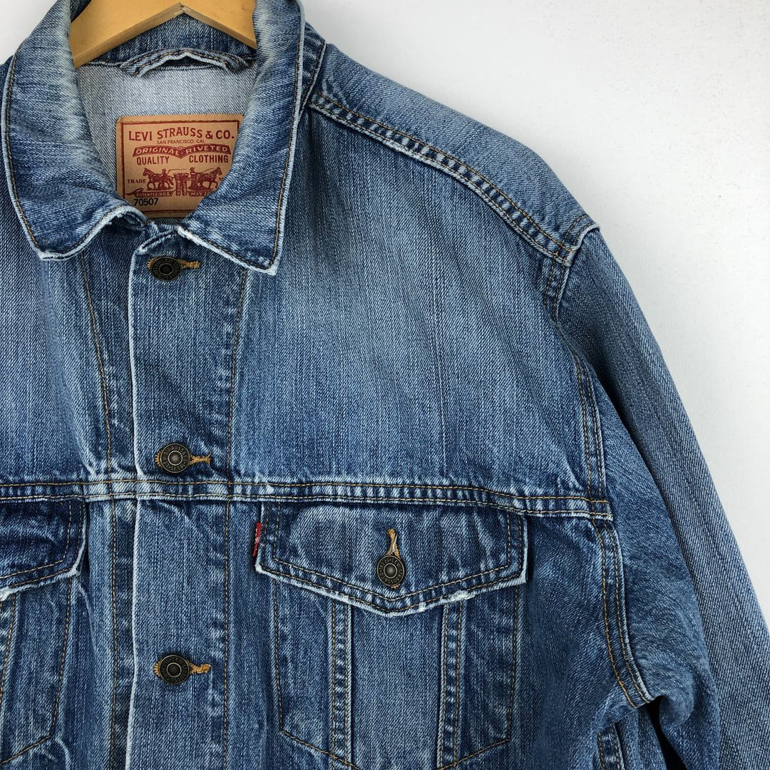 Levi's STANDARD TRUCKER 70507-0034 Denim Jacket (Men's XL equivalent) cotton blue type Vintage Second Hand