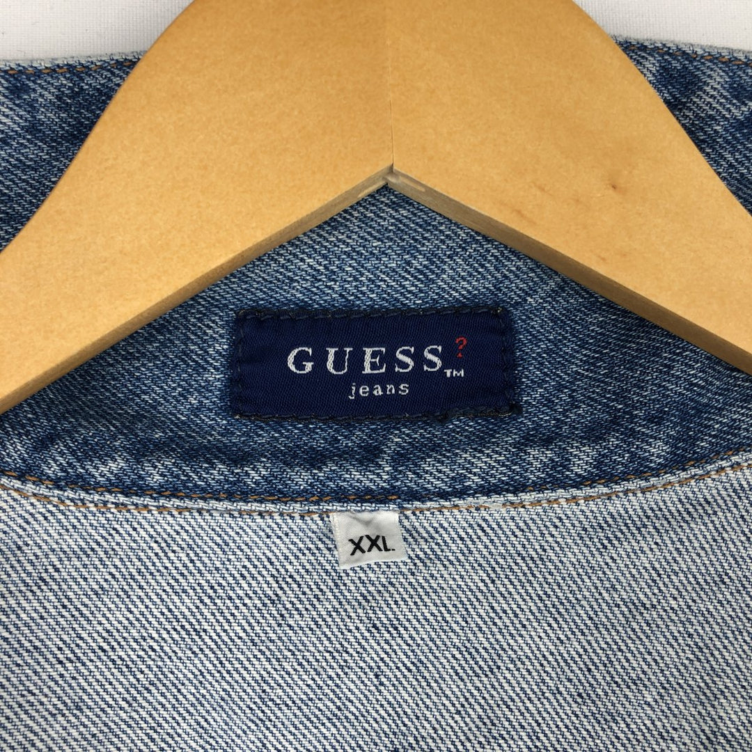 Guess Jeans denim jacket, men's size XXL equivalent. cotton blue type Vintage Second Hand