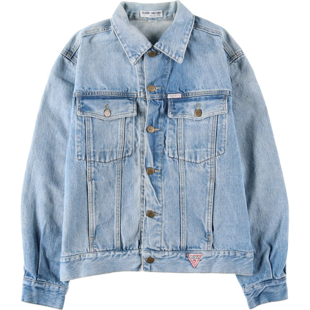 ~90'S Guess GEORGES MARCIANO Denim Jacket, Made in USA, Men's Size M (approx.), Vintage unclear blue type Vintage Second Hand