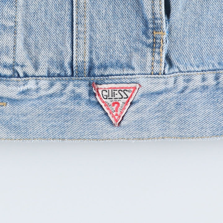 ~90'S Guess GEORGES MARCIANO Denim Jacket, Made in USA, Men's Size M (approx.), Vintage unclear blue type Vintage Second Hand