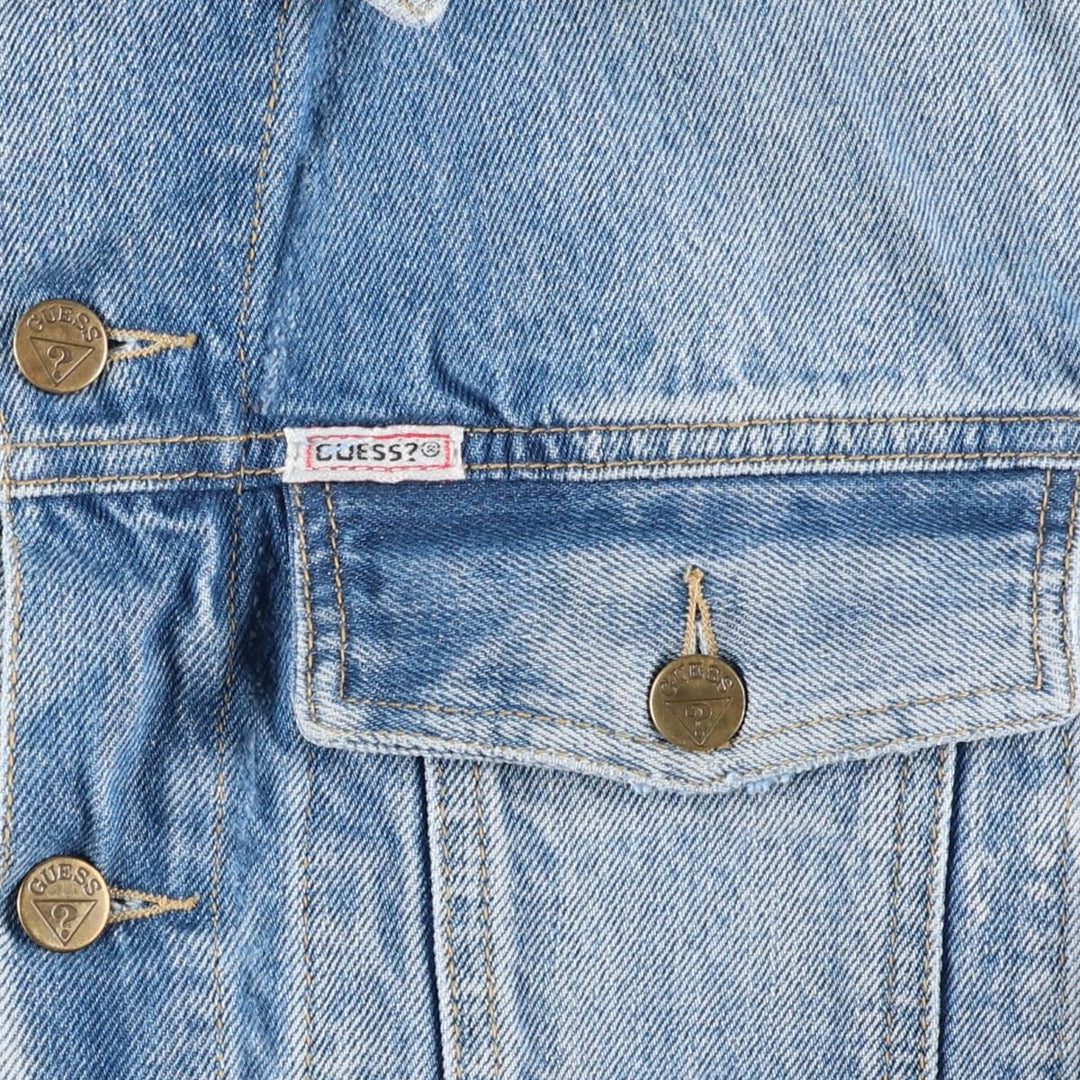 ~90'S Guess GEORGES MARCIANO Denim Jacket, Made in USA, Men's Size M (approx.), Vintage unclear blue type Vintage Second Hand