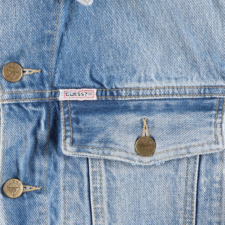 ~90'S Guess GEORGES MARCIANO Denim Jacket, Made in USA, Men's Size M (approx.), Vintage unclear blue type Vintage Second Hand