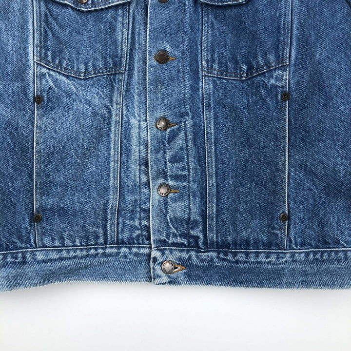 70s-80'S Rustler Denim Jacket, Made in USA, Men's XL equivalent, Vintage unclear blue type Vintage Second Hand