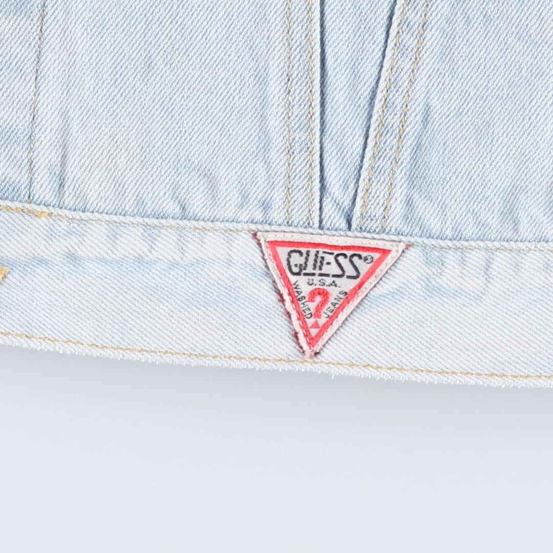 80s-90'S Guess GEORGES MARCIANO Denim Jacket, Made in USA, Men's Size L (approx.), Vintage cotton Blue type light blue Vintage Second Hand