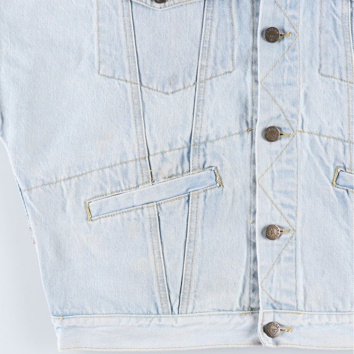 80s-90'S Guess GEORGES MARCIANO Denim Jacket, Made in USA, Men's Size L (approx.), Vintage cotton Blue type light blue Vintage Second Hand