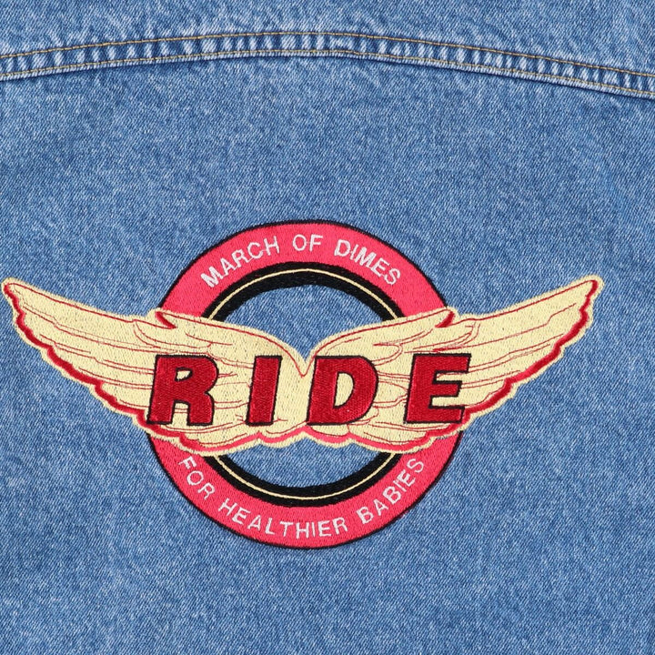 Lee denim jacket, men's size M cotton blue type Vintage Second Hand