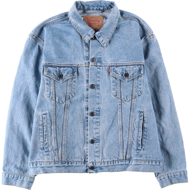 1990'S Levi's 70503-02 Euro Model Denim Jacket (G-Jean), Made in Spain, Men's XXL equivalent, Vintage. cotton Blue type light blue Vintage Second Hand