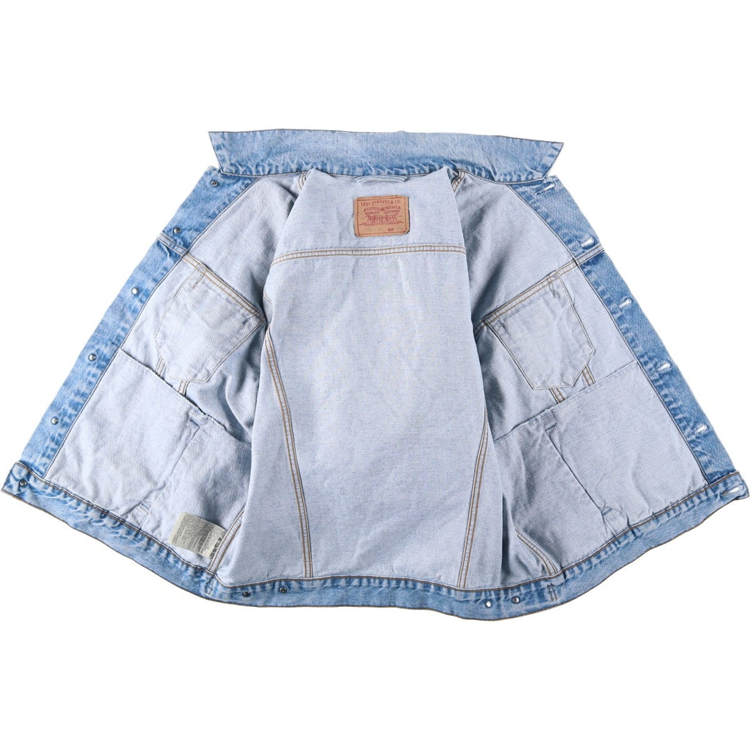 1990'S Levi's 70503-02 Euro Model Denim Jacket (G-Jean), Made in Spain, Men's XXL equivalent, Vintage. cotton Blue type light blue Vintage Second Hand