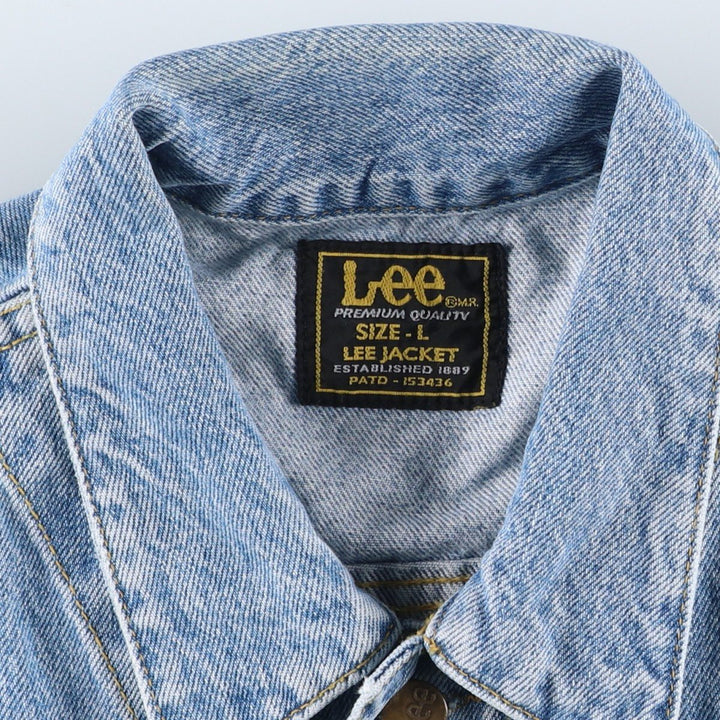 Lee LEE JACKET Denim Jacket G-Jean Men's Size L cotton Blue type light blue Vintage Second Hand