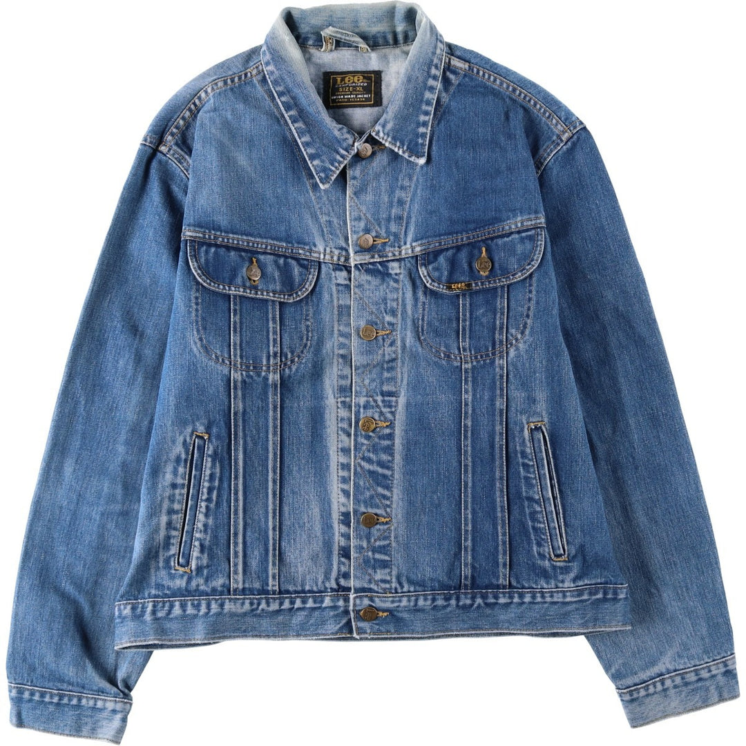 Lee SANFORIZED denim jacket, made in USA, men's size XL (approx.), vintage. cotton blue type Vintage Second Hand