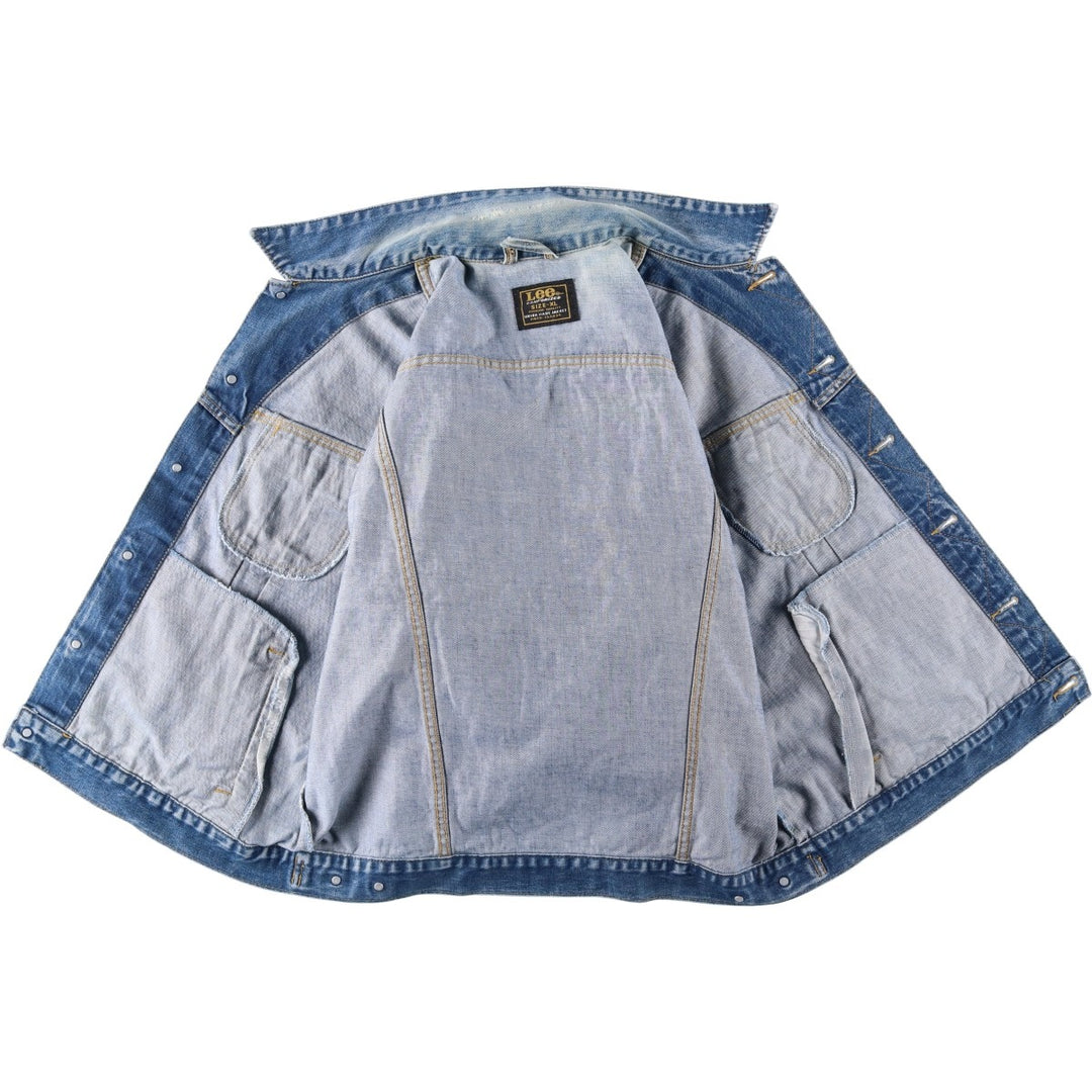 Lee SANFORIZED denim jacket, made in USA, men's size XL (approx.), vintage. cotton blue type Vintage Second Hand