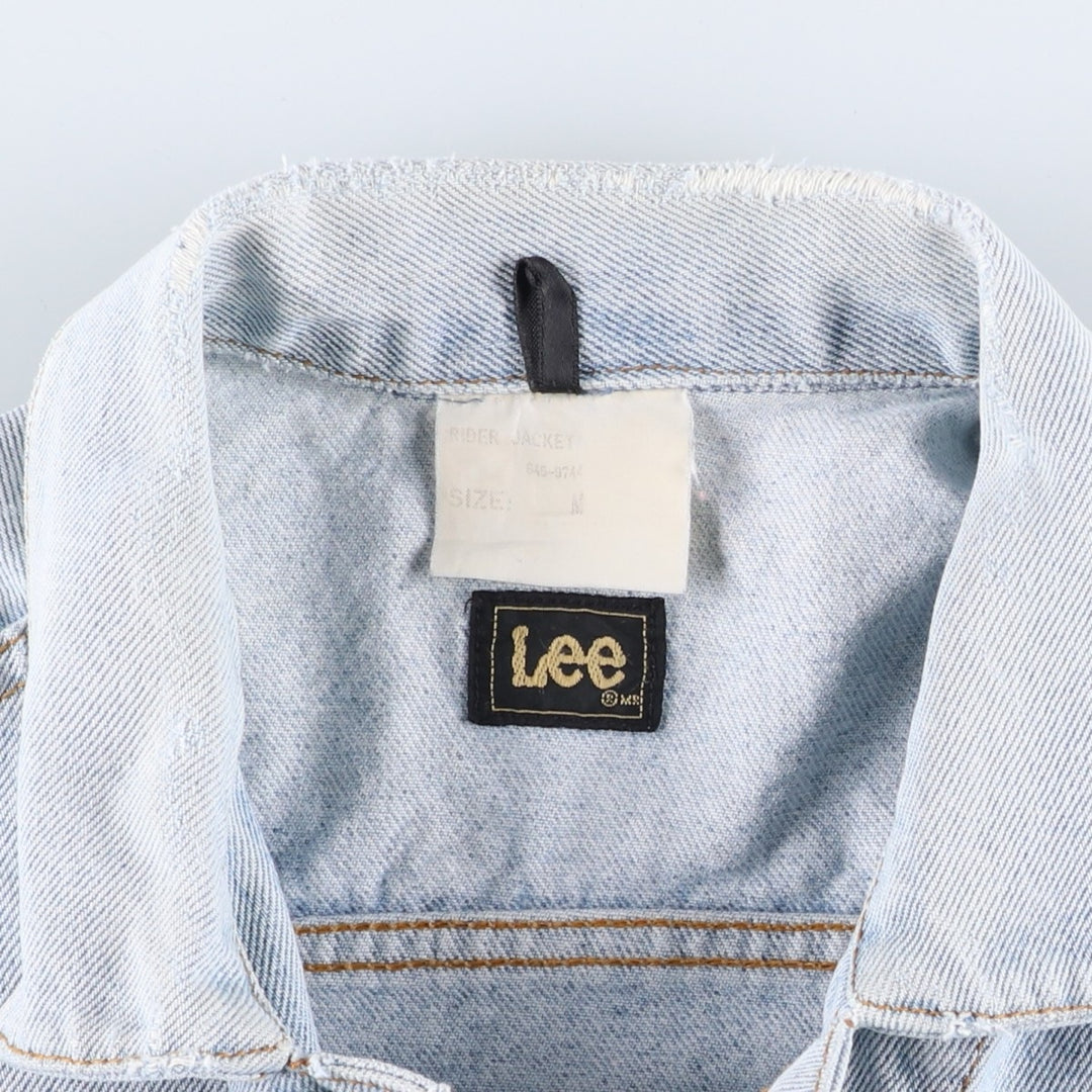 Lee RIDERS denim jacket (men's size M) cotton Blue type light blue Vintage Second Hand