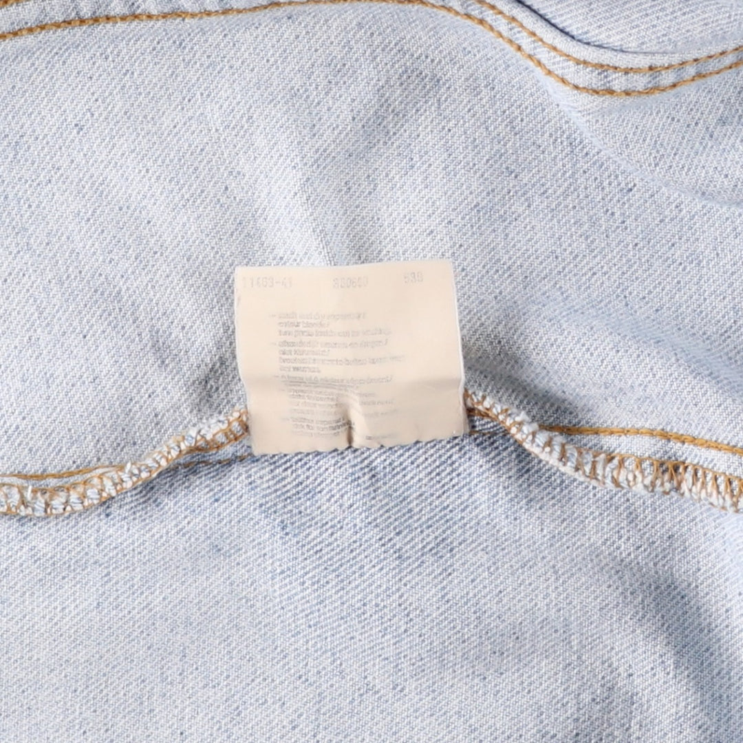 Lee RIDERS denim jacket, men's size XL. cotton Blue type light blue Vintage Second Hand