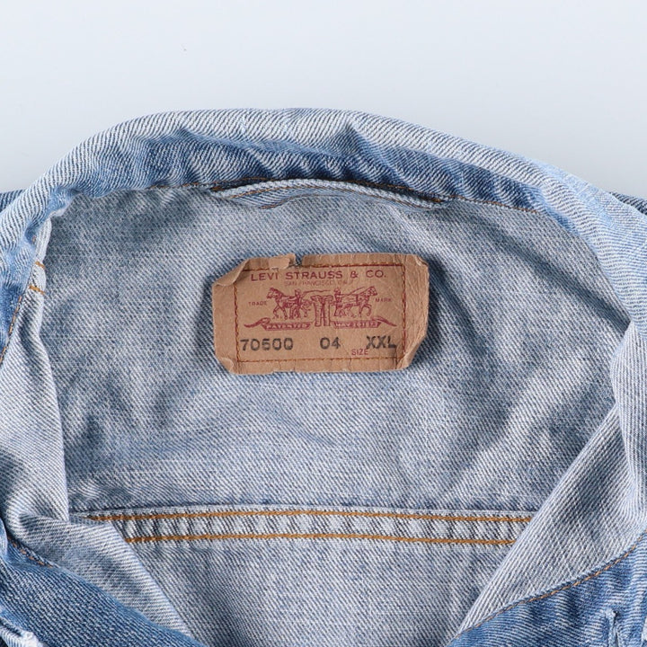 Levi's 70500-04 Euro Model Denim Jacket (Men's XXL equivalent) cotton blue type Vintage Second Hand