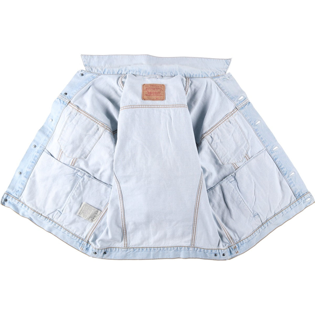 1990'S Levi's 70503 02 Euro Model Denim Jacket (G-Jean), Made in Spain, Men's XXL equivalent, Vintage. cotton Blue type light blue Vintage Second Hand