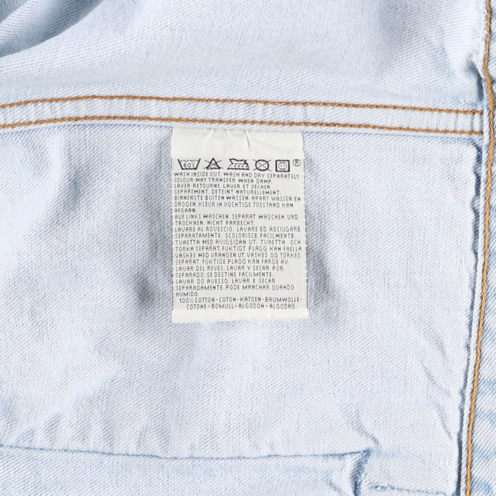 1990'S Levi's 70503 02 Euro Model Denim Jacket (G-Jean), Made in Spain, Men's XXL equivalent, Vintage. cotton Blue type light blue Vintage Second Hand
