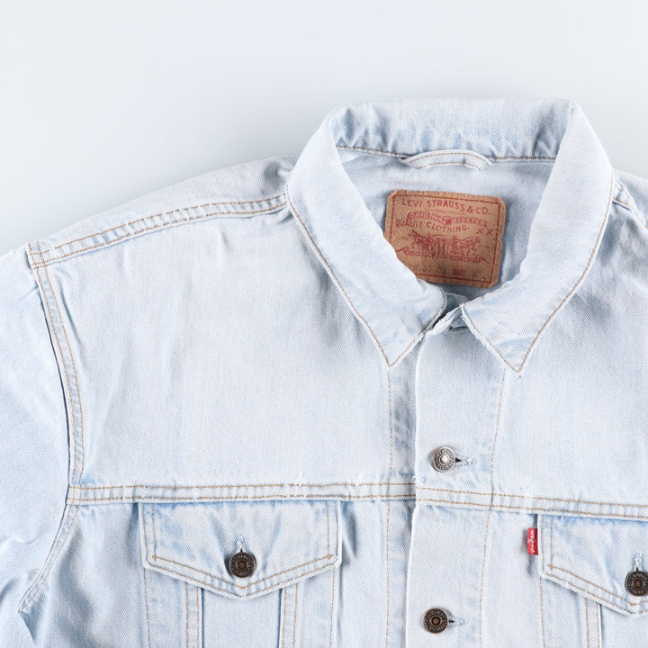 1990'S Levi's 70503 02 Euro Model Denim Jacket (G-Jean), Made in Spain, Men's XXL equivalent, Vintage. cotton Blue type light blue Vintage Second Hand