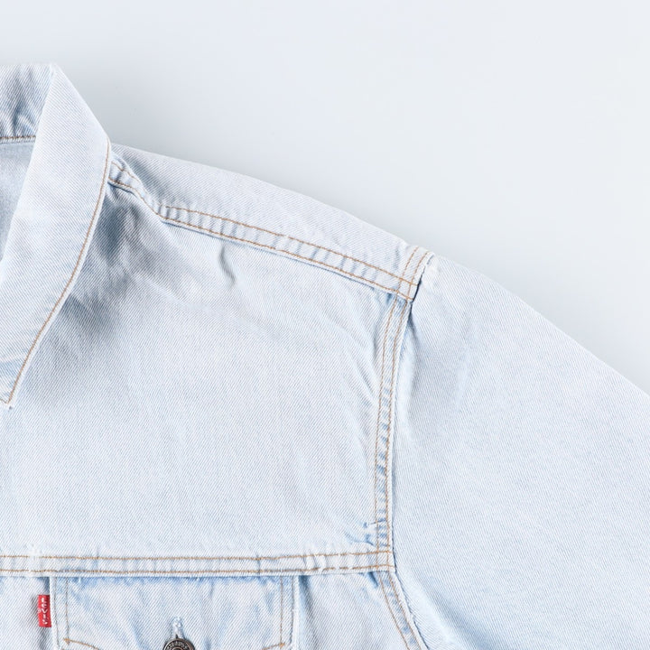 1990'S Levi's 70503 02 Euro Model Denim Jacket (G-Jean), Made in Spain, Men's XXL equivalent, Vintage. cotton Blue type light blue Vintage Second Hand