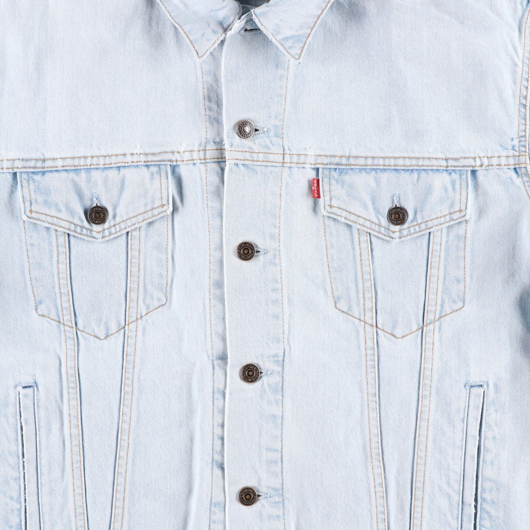 1990'S Levi's 70503 02 Euro Model Denim Jacket (G-Jean), Made in Spain, Men's XXL equivalent, Vintage. cotton Blue type light blue Vintage Second Hand